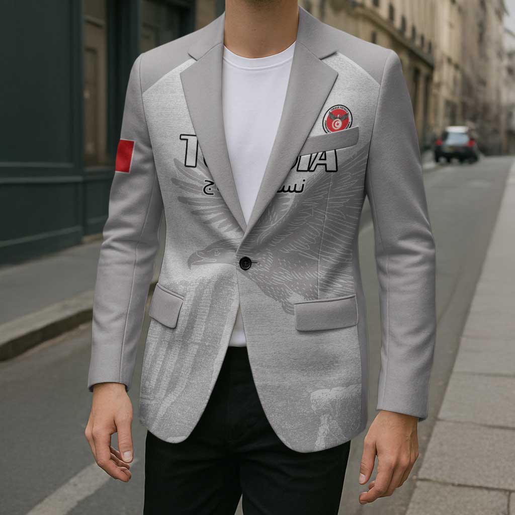 Custom Tunisia Football Blazer White Eagles of Carthage - Wonder Print Shop