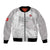 Custom Tunisia Football Bomber Jacket White Eagles of Carthage - Wonder Print Shop