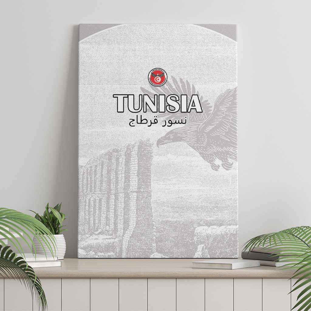 Tunisia Football Canvas Wall Art White Eagles of Carthage - Wonder Print Shop