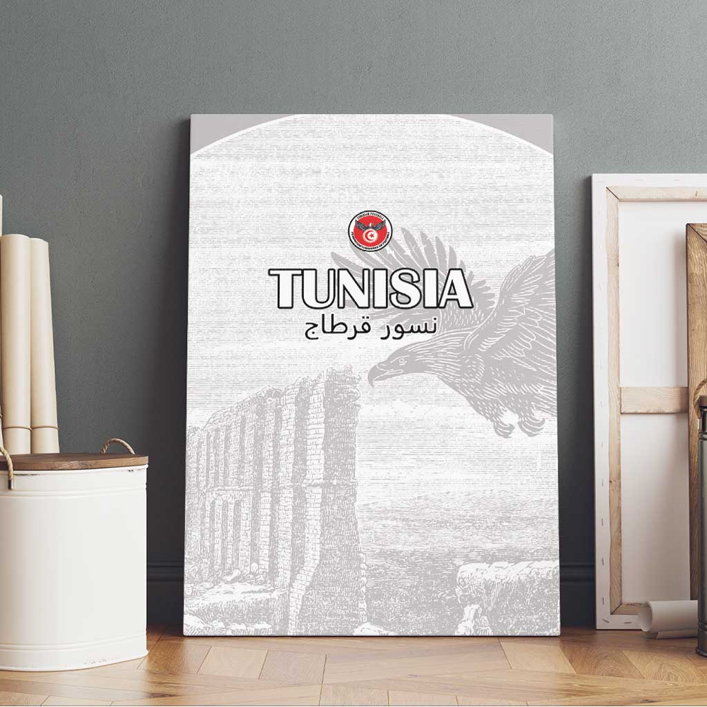 Tunisia Football Canvas Wall Art White Eagles of Carthage - Wonder Print Shop