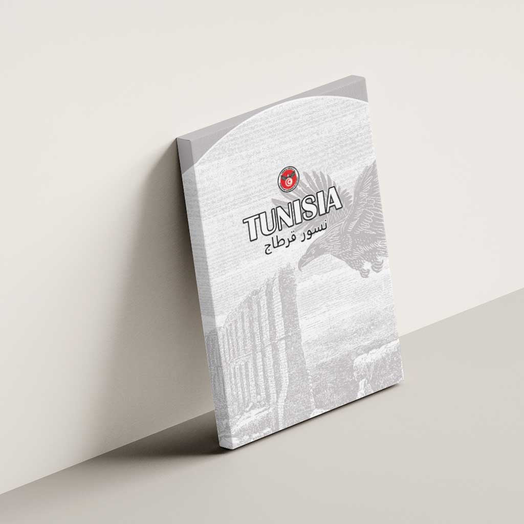 Tunisia Football Canvas Wall Art White Eagles of Carthage - Wonder Print Shop