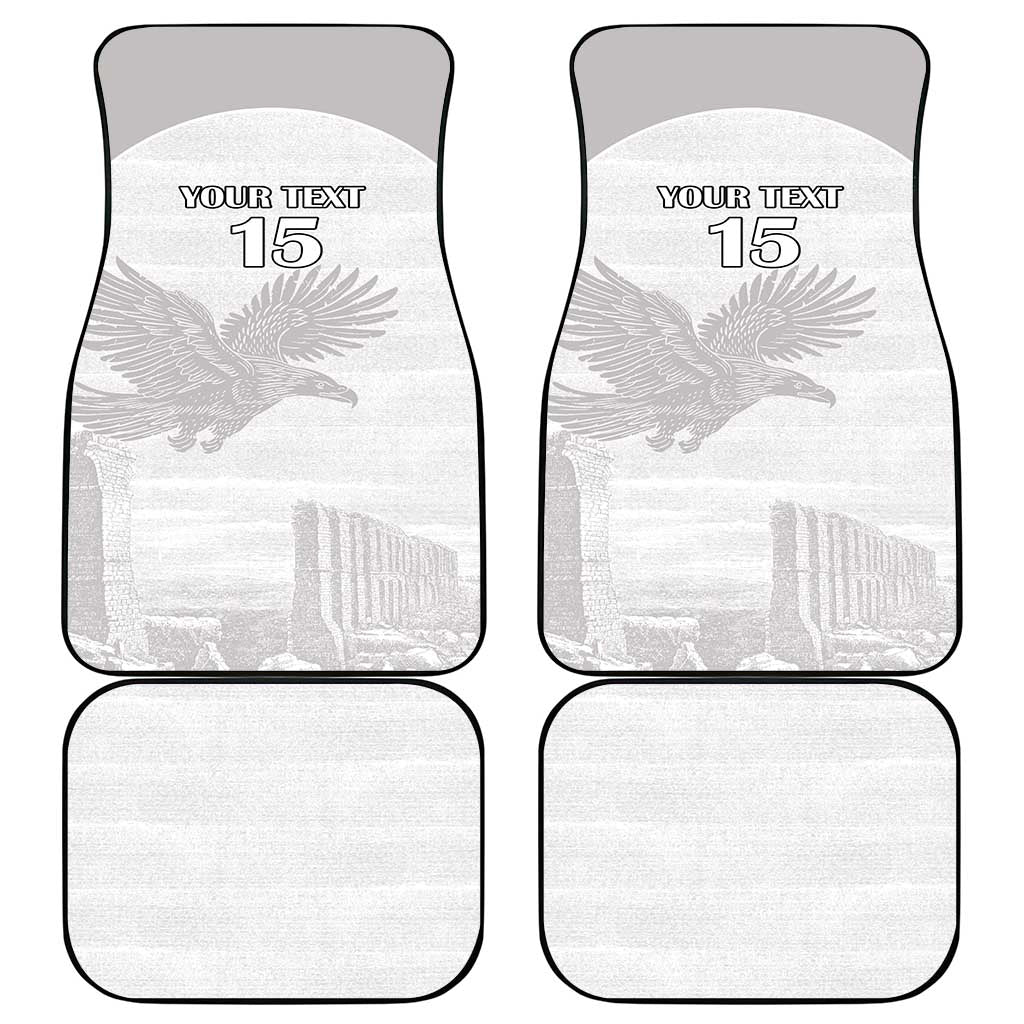Custom Tunisia Football Car Mats White Eagles of Carthage - Wonder Print Shop