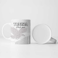 Custom Tunisia Football Ceramic Mug White Eagles of Carthage - Wonder Print Shop