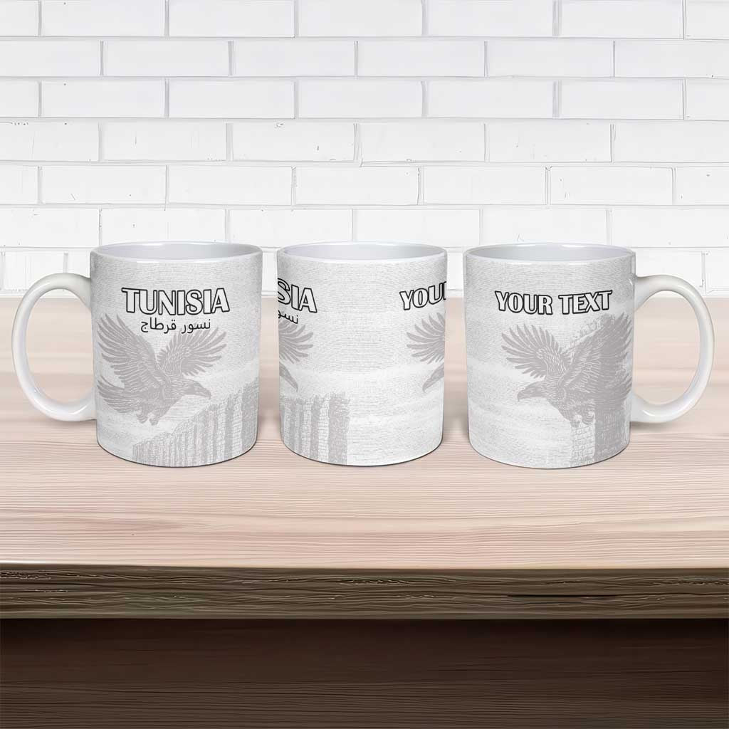 Custom Tunisia Football Ceramic Mug White Eagles of Carthage - Wonder Print Shop
