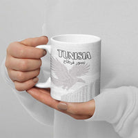 Custom Tunisia Football Ceramic Mug White Eagles of Carthage - Wonder Print Shop