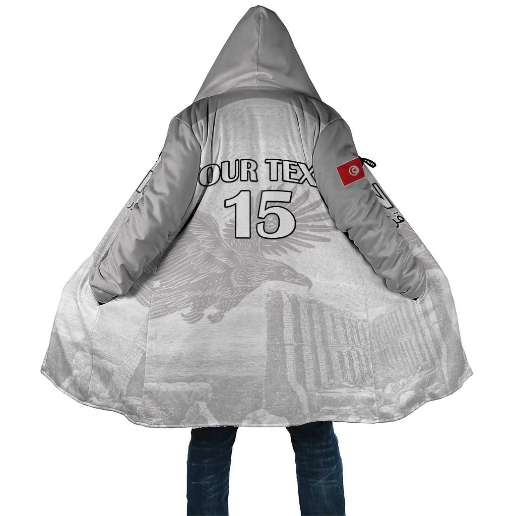 Custom Tunisia Football Cloak White Eagles of Carthage - Wonder Print Shop