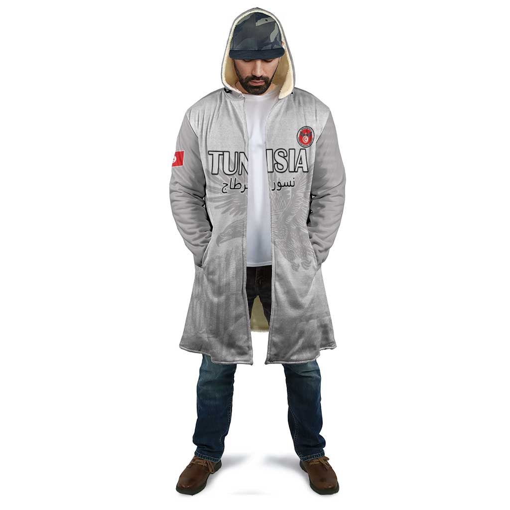 Custom Tunisia Football Cloak White Eagles of Carthage - Wonder Print Shop