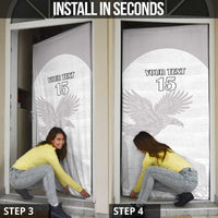 Custom Tunisia Football Door Cover White Eagles of Carthage - Wonder Print Shop