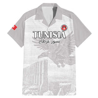 Custom Tunisia Football Family Matching Mermaid Dress and Hawaiian Shirt White Eagles of Carthage - Wonder Print Shop