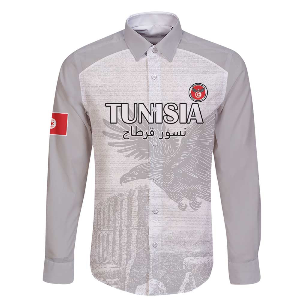 Custom Tunisia Football Family Matching Mermaid Dress and Hawaiian Shirt White Eagles of Carthage - Wonder Print Shop