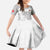 Custom Tunisia Football Family Matching Short Sleeve Bodycon Dress and Hawaiian Shirt White Eagles of Carthage - Wonder Print Shop
