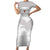 Custom Tunisia Football Family Matching Short Sleeve Bodycon Dress and Hawaiian Shirt White Eagles of Carthage - Wonder Print Shop