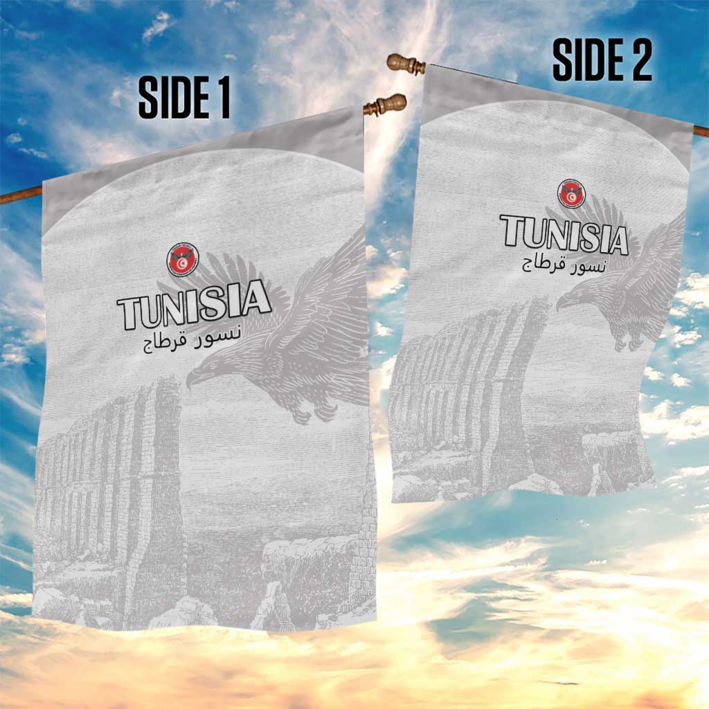 Tunisia Football Garden Flag White Eagles of Carthage - Wonder Print Shop