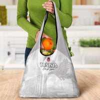Tunisia Football Grocery Bag White Eagles of Carthage - Wonder Print Shop