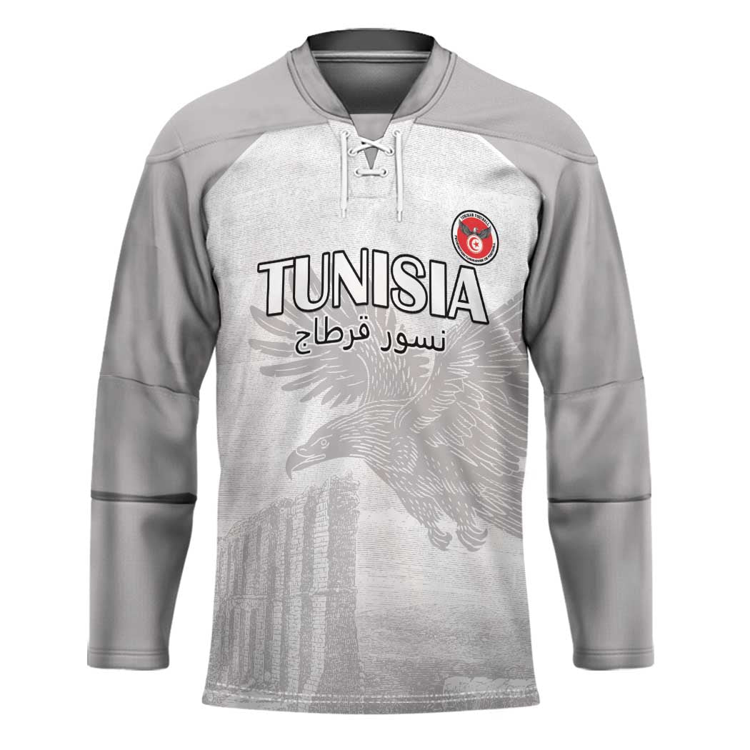 Custom Tunisia Football Hockey Jersey White Eagles of Carthage - Wonder Print Shop