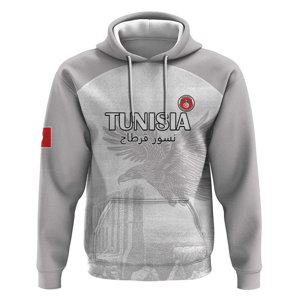 Custom Tunisia Football Hoodie White Eagles of Carthage - Wonder Print Shop