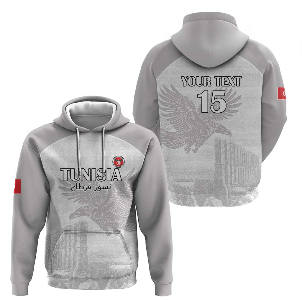 Custom Tunisia Football Hoodie White Eagles of Carthage - Wonder Print Shop