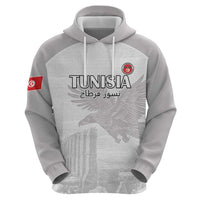 Custom Tunisia Football Hoodie White Eagles of Carthage - Wonder Print Shop