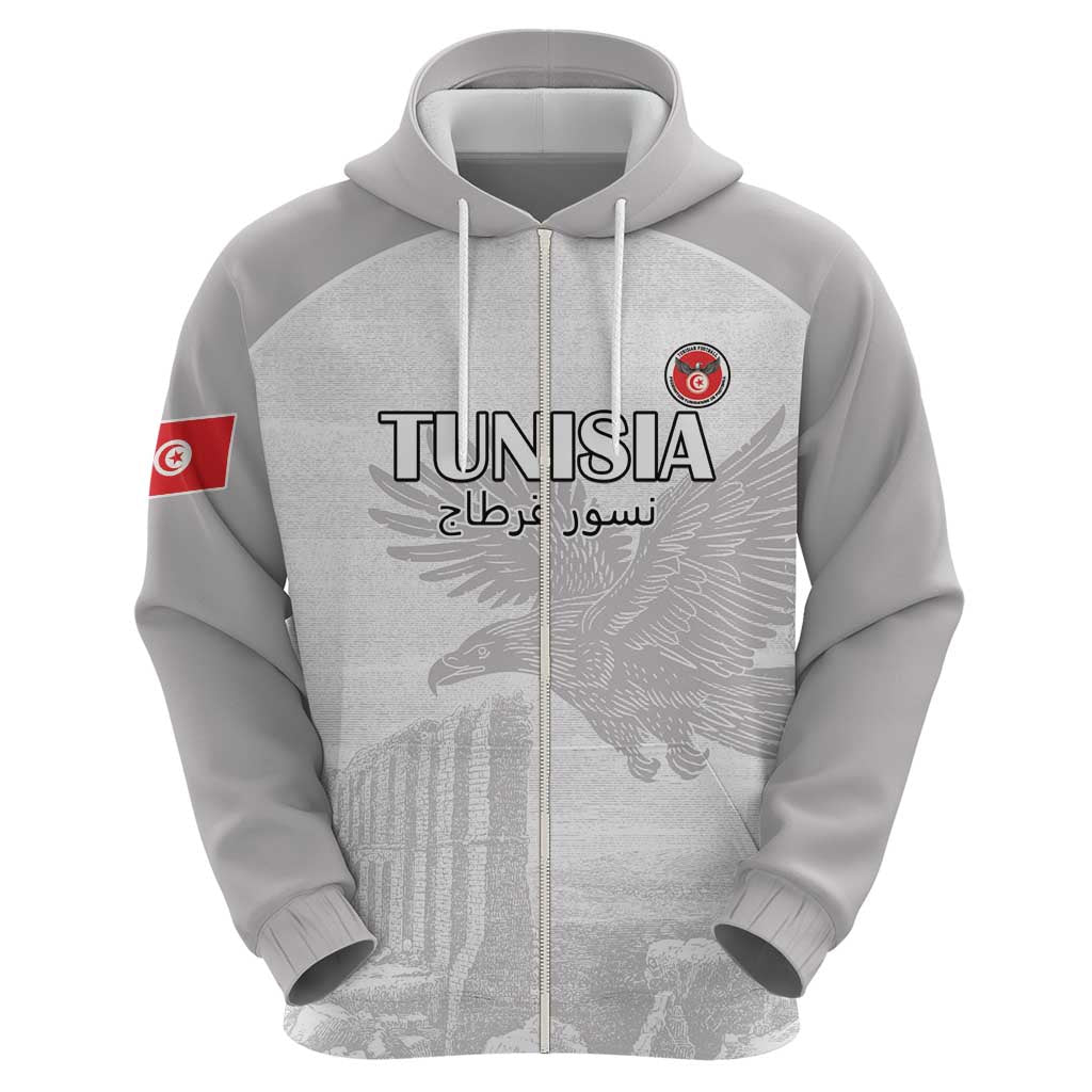 Custom Tunisia Football Hoodie White Eagles of Carthage - Wonder Print Shop