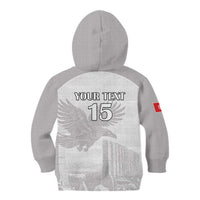 Custom Tunisia Football Kid Hoodie White Eagles of Carthage - Wonder Print Shop