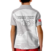 Custom Tunisia Football Kid Polo Shirt White Eagles of Carthage - Wonder Print Shop