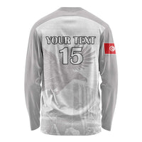 Custom Tunisia Football Long Sleeve Shirt White Eagles of Carthage - Wonder Print Shop