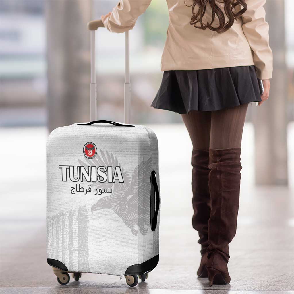 Tunisia Football Luggage Cover White Eagles of Carthage - Wonder Print Shop