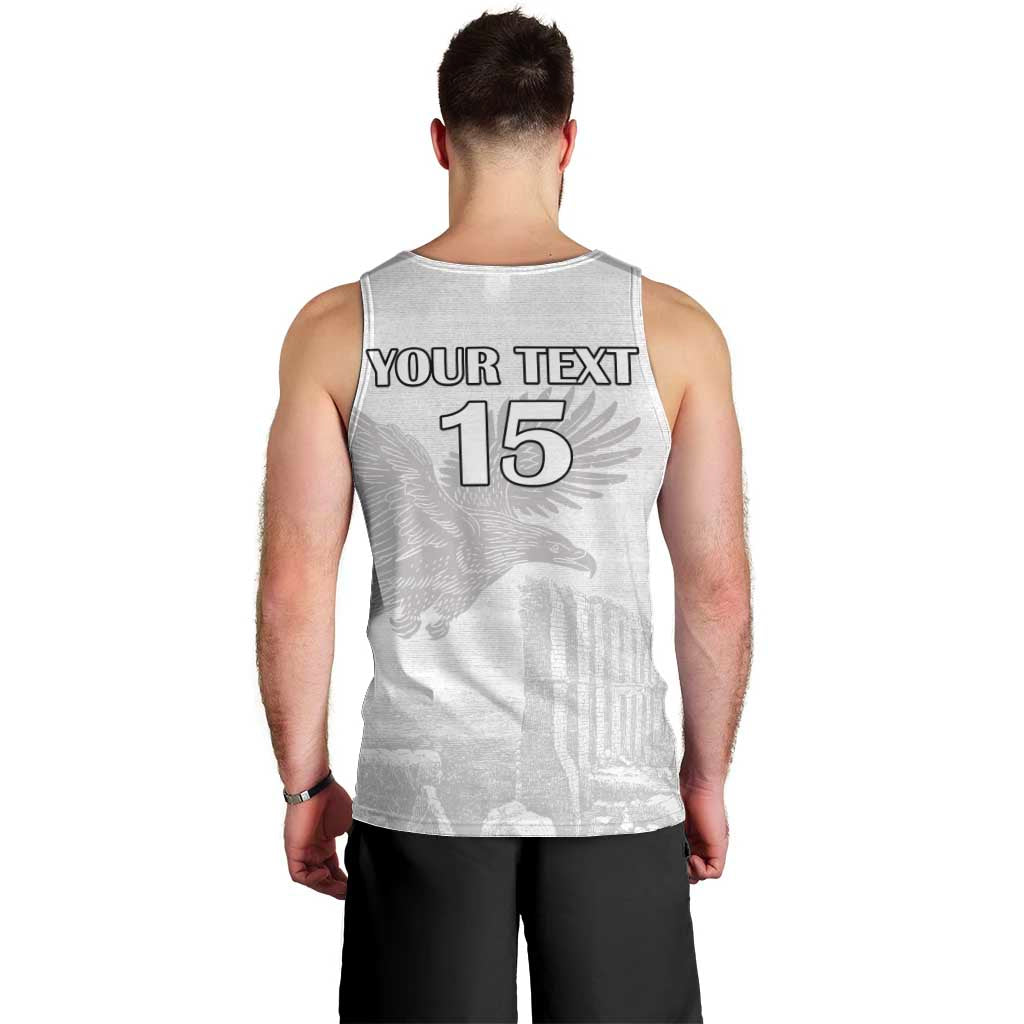 Custom Tunisia Football Men Tank Top White Eagles of Carthage - Wonder Print Shop
