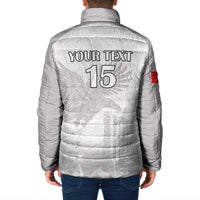 Custom Tunisia Football Padded Jacket White Eagles of Carthage - Wonder Print Shop