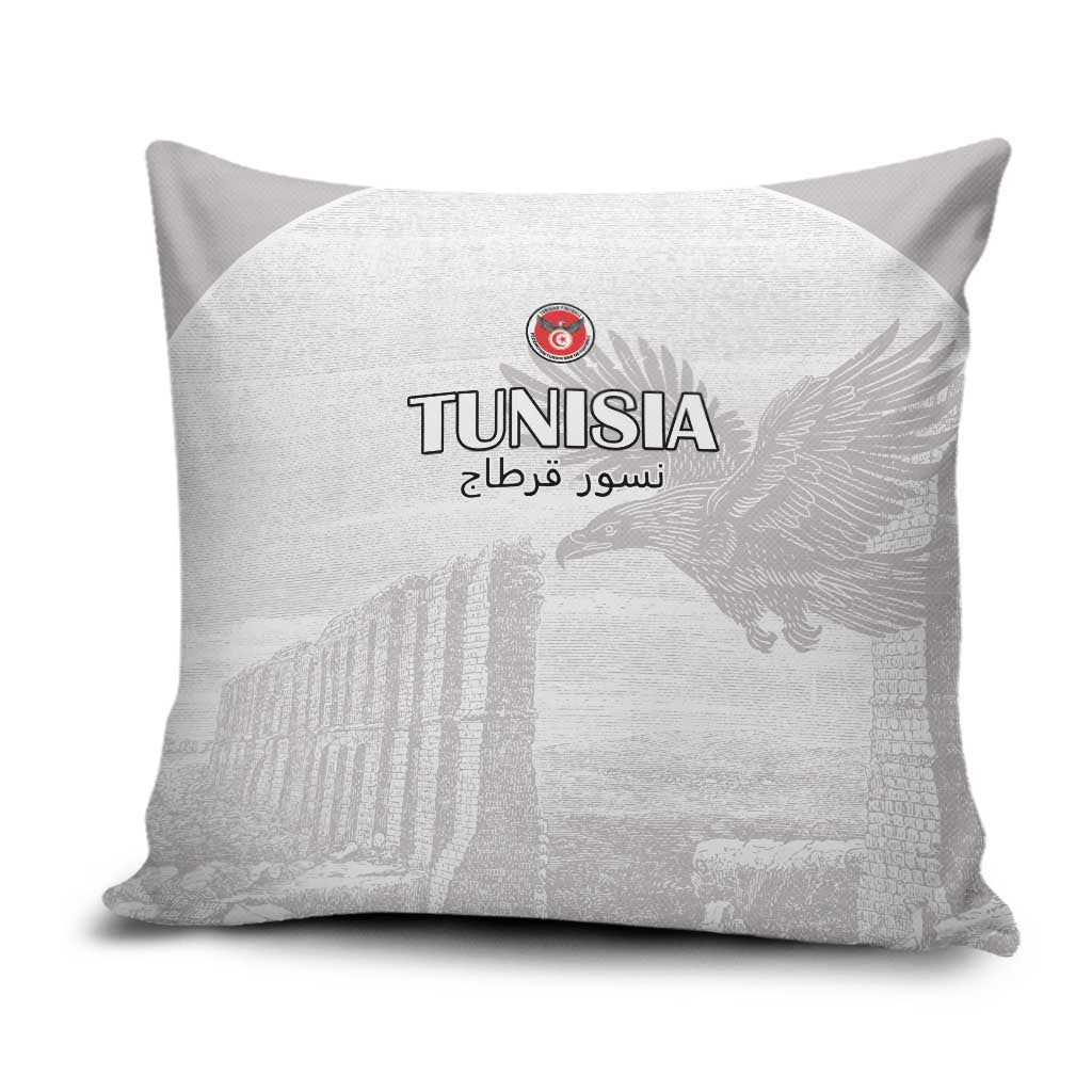 Tunisia Football Pillow Cover White Eagles of Carthage - Wonder Print Shop