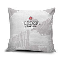 Tunisia Football Pillow Cover White Eagles of Carthage - Wonder Print Shop