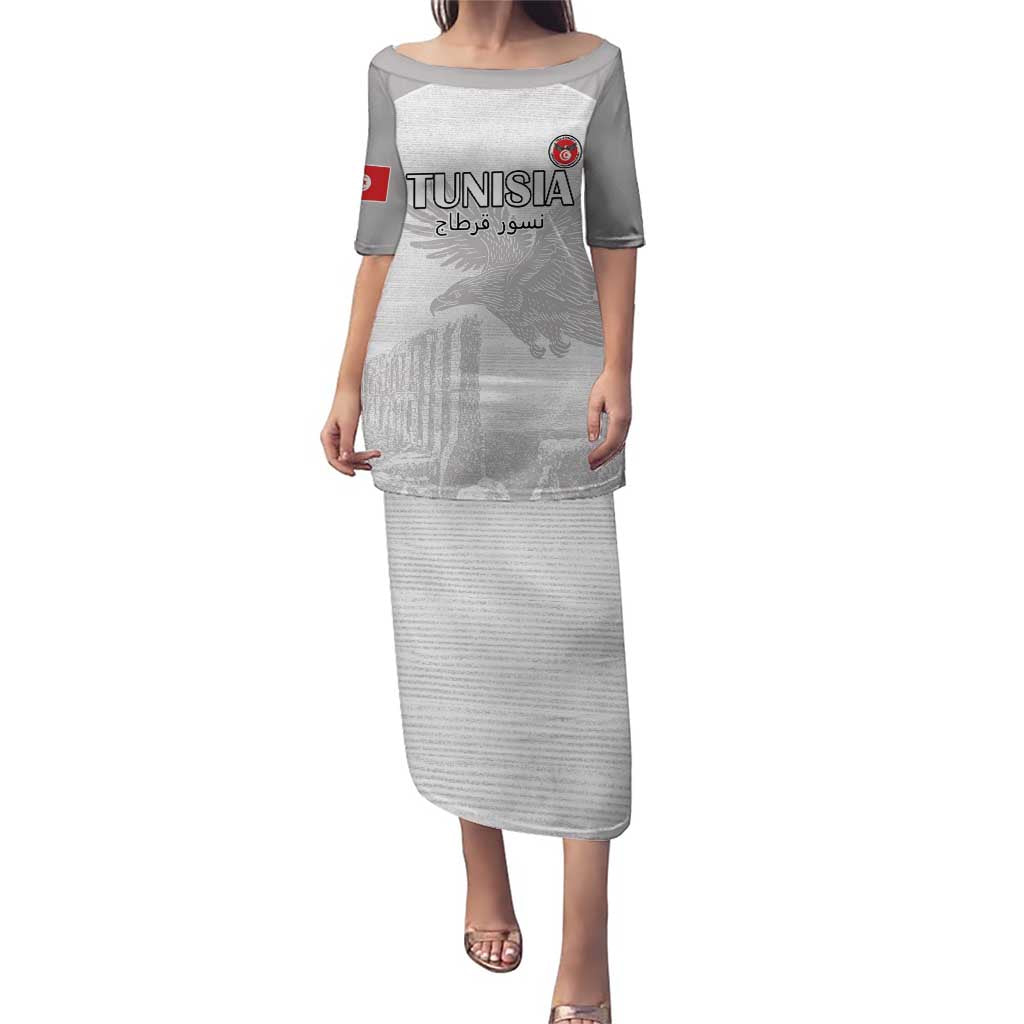 Custom Tunisia Football Puletasi White Eagles of Carthage - Wonder Print Shop