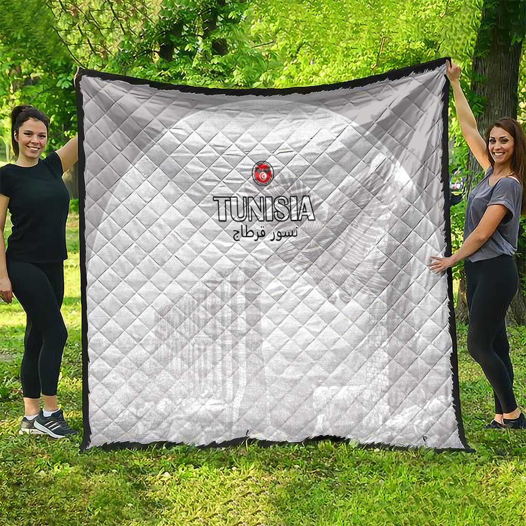 Tunisia Football Quilt White Eagles of Carthage - Wonder Print Shop