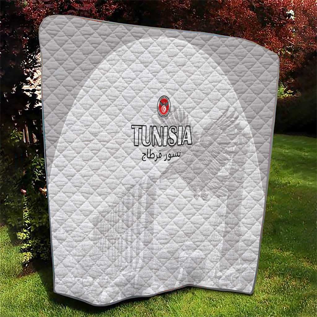 Tunisia Football Quilt White Eagles of Carthage - Wonder Print Shop