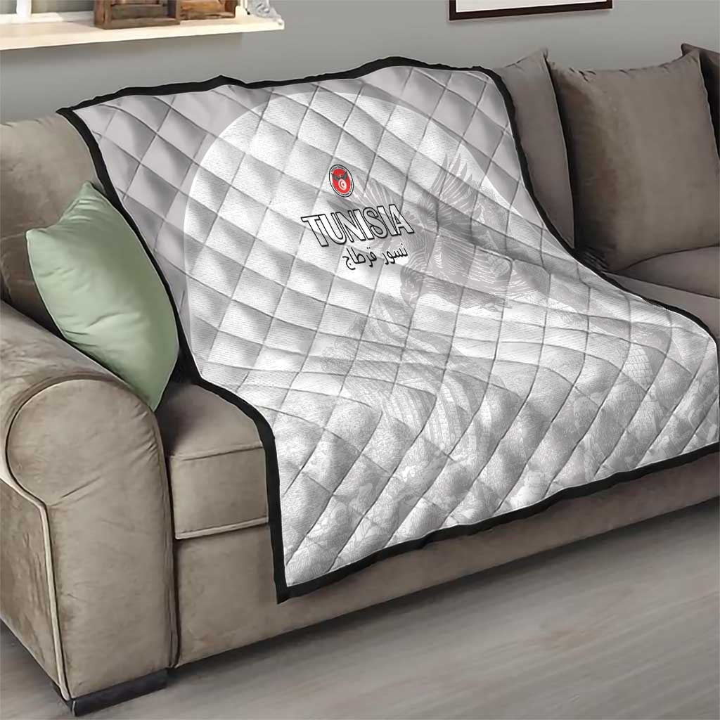 Tunisia Football Quilt White Eagles of Carthage - Wonder Print Shop