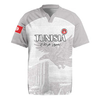 Custom Tunisia Football Rugby Jersey White Eagles of Carthage - Wonder Print Shop