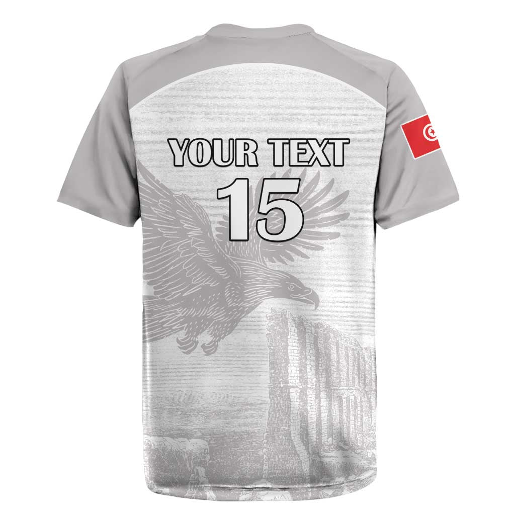 Custom Tunisia Football Rugby Jersey White Eagles of Carthage - Wonder Print Shop