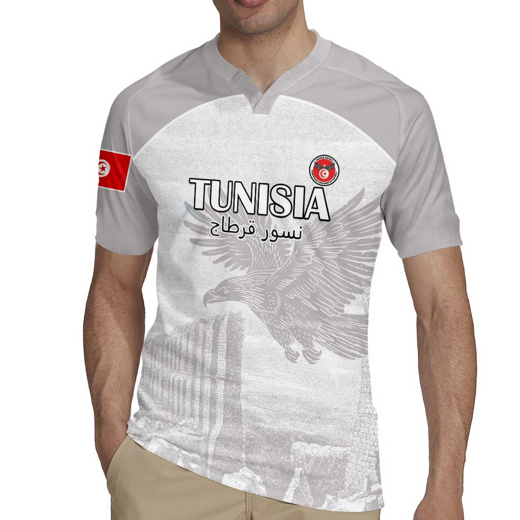 Custom Tunisia Football Rugby Jersey White Eagles of Carthage - Wonder Print Shop