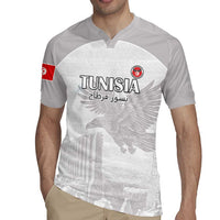 Custom Tunisia Football Rugby Jersey White Eagles of Carthage - Wonder Print Shop