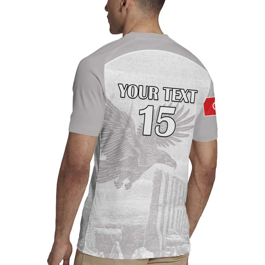 Custom Tunisia Football Rugby Jersey White Eagles of Carthage - Wonder Print Shop