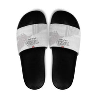 Tunisia Football Slide Sandals White Eagles of Carthage - Wonder Print Shop