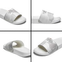 Tunisia Football Slide Sandals White Eagles of Carthage - Wonder Print Shop