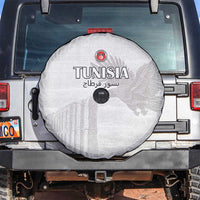 Tunisia Football Spare Tire Cover White Eagles of Carthage - Wonder Print Shop
