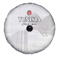 Tunisia Football Spare Tire Cover White Eagles of Carthage - Wonder Print Shop