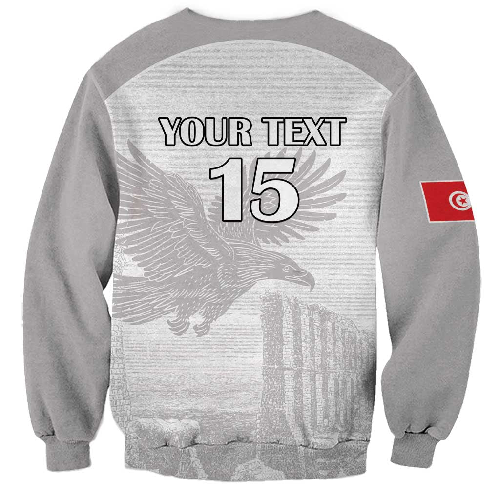 Custom Tunisia Football Sweatshirt White Eagles of Carthage - Wonder Print Shop