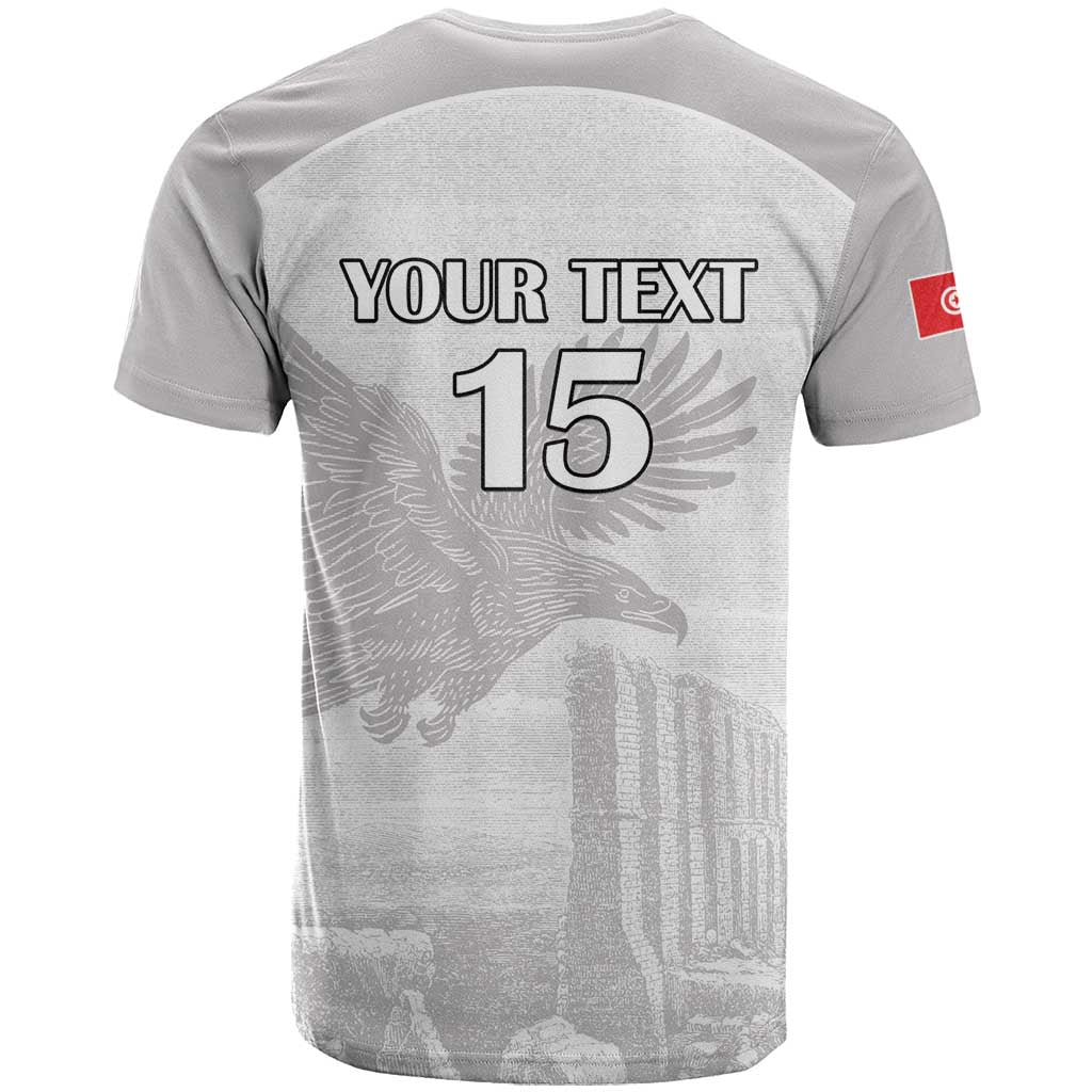 Custom Tunisia Football T Shirt White Eagles of Carthage - Wonder Print Shop