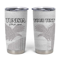 Custom Tunisia Football Tumbler Cup White Eagles of Carthage - Wonder Print Shop