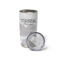 Custom Tunisia Football Tumbler Cup White Eagles of Carthage - Wonder Print Shop