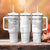 Custom Tunisia Football Tumbler With Handle White Eagles of Carthage - Wonder Print Shop