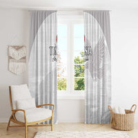 Tunisia Football Window Curtain White Eagles of Carthage - Wonder Print Shop